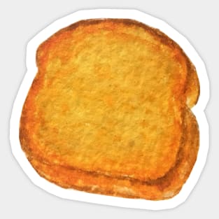 Garlic bread watercolour painting Sticker